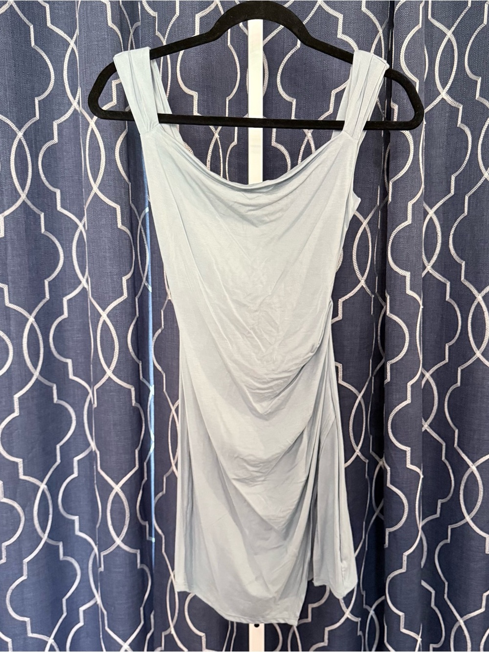 Halara Light Blue Draped Sleeveless Dress Size XS B33